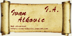 Ivan Alković vizit kartica